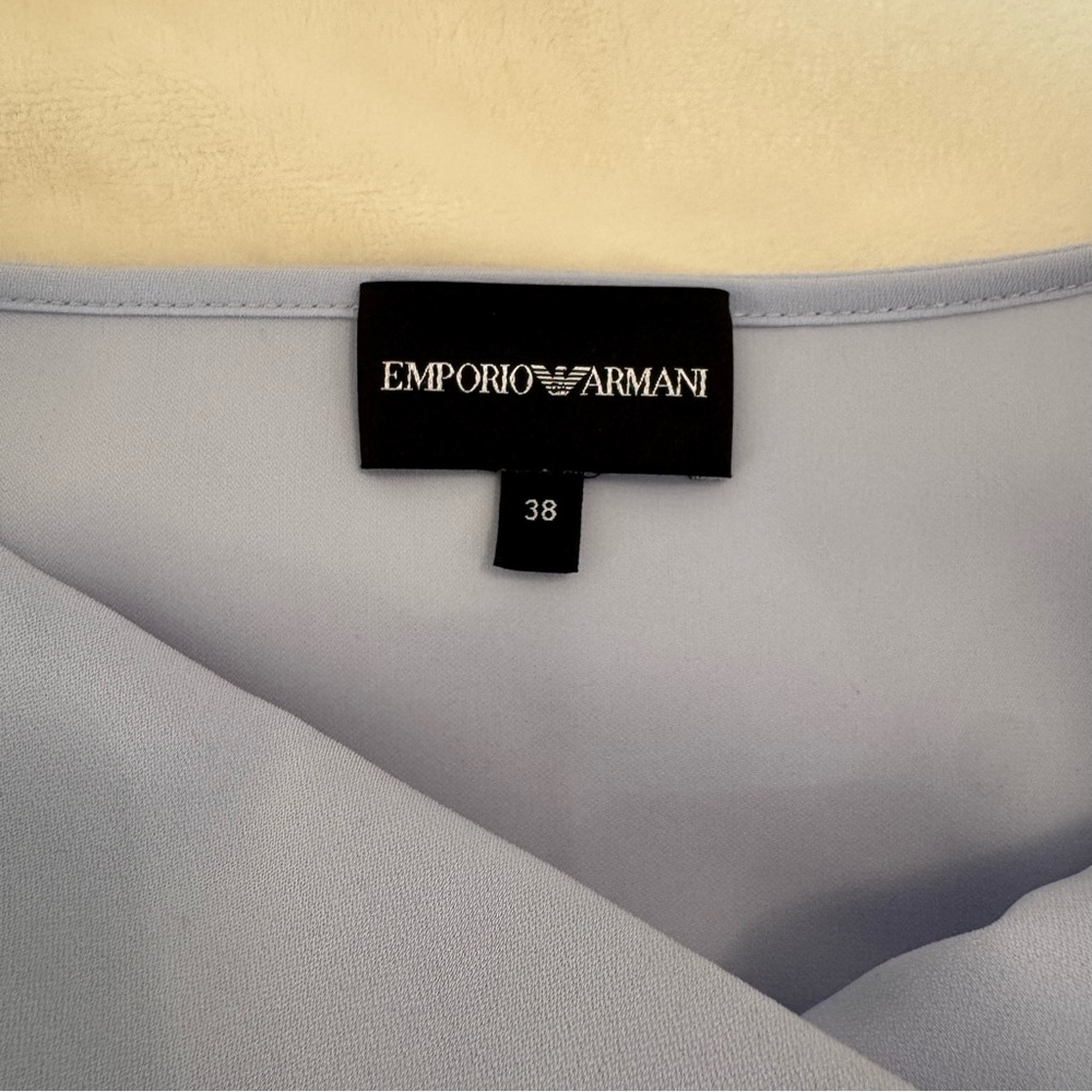 Emporio Armani Soft Blue Cowl Neck Blouse - Picture 12 of 14
